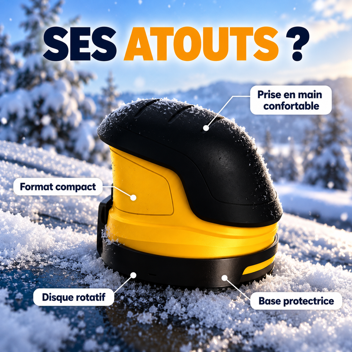 ICEVORA — Grattoir à glace électrique